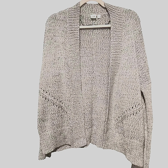 GAP Light Blue & White Open Front Knit Cardigan Sweater – Size M - Picture 2 of 5